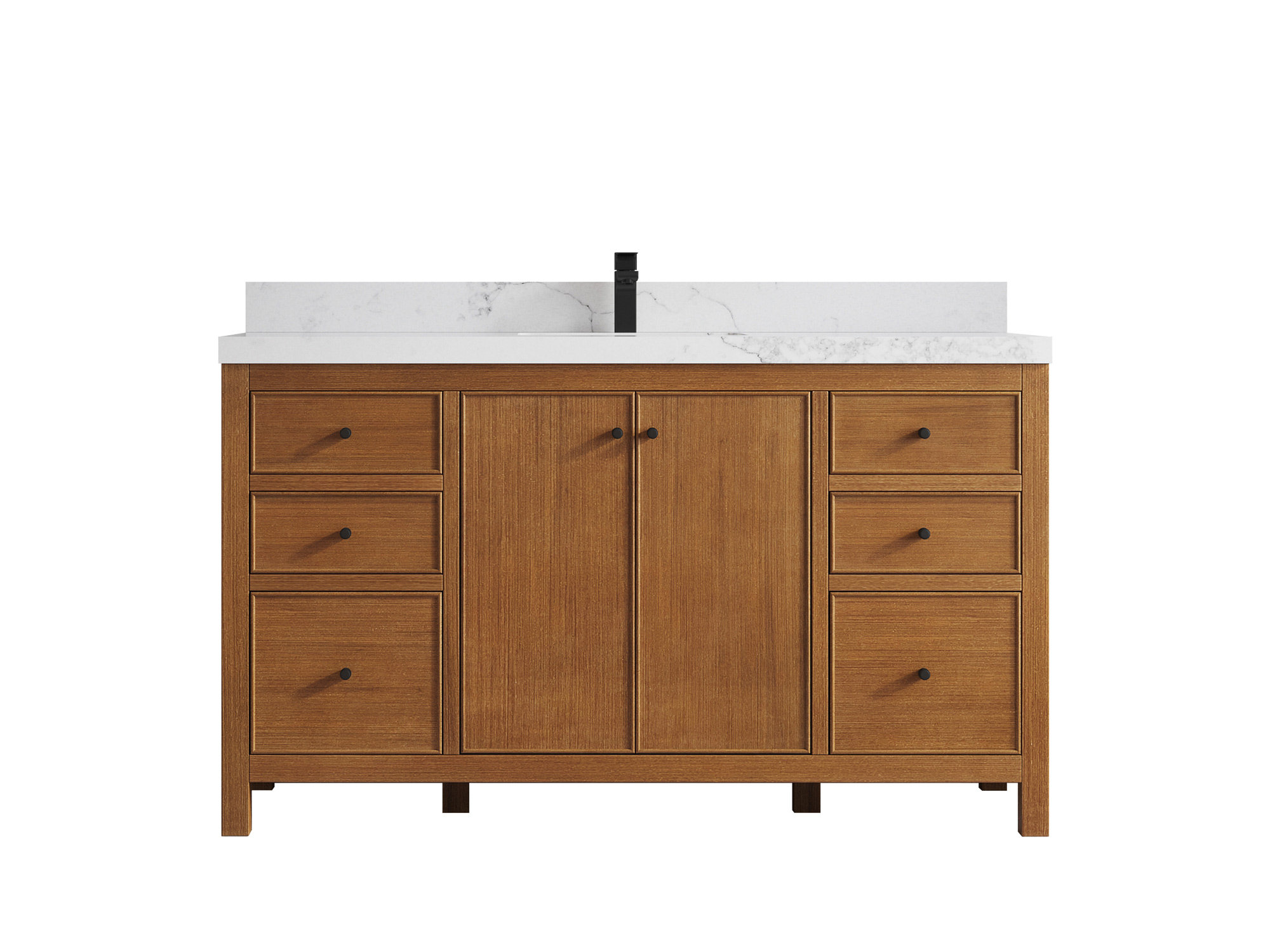 Willow Collections Chicago Teak 60 Single Bathroom Vanity with Top ...