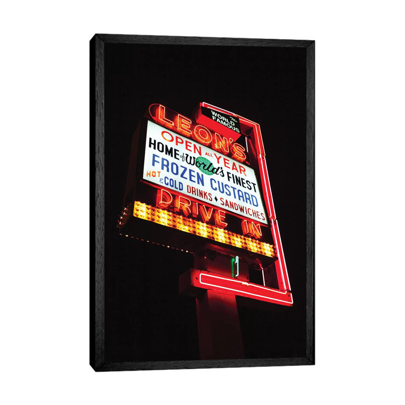 Leon's by Bethany Young - Print on Canvas, 101.6cm H x 66.04cm W x 3.81cm D, Black Framed