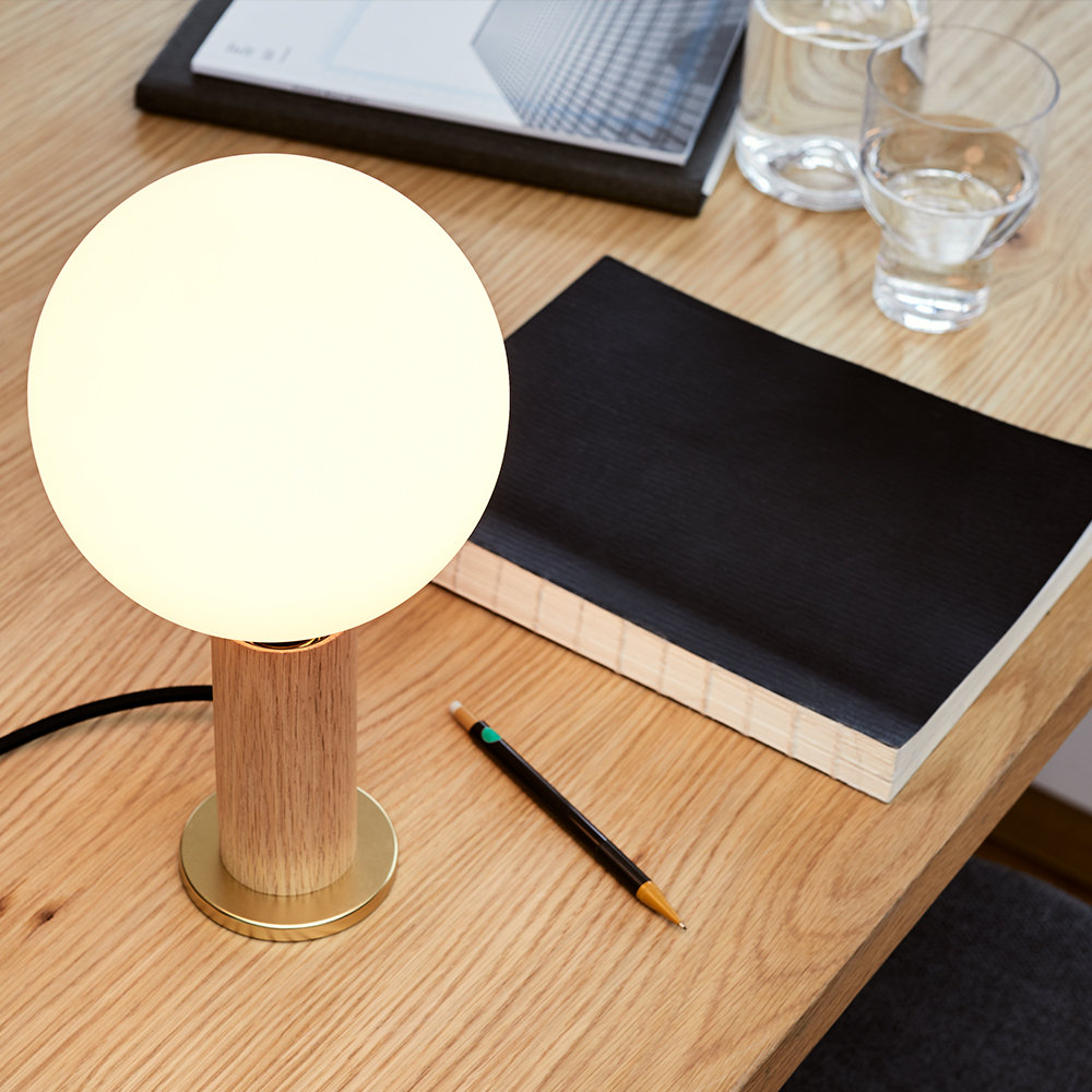 Knuckle Globe Lamp, Oak