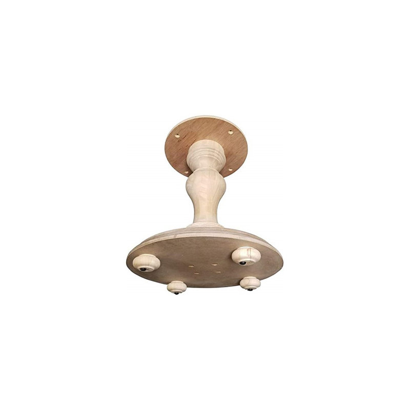 Bradford 32" Light Brown Solid Hardwood Pedestal Table Base