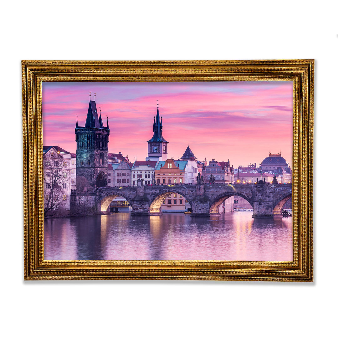 Gerahmtes Leinwandbild Stunning Charles Bridge