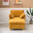 Upholstered Sofa With Ottoman And Throw Pillows-1939312462