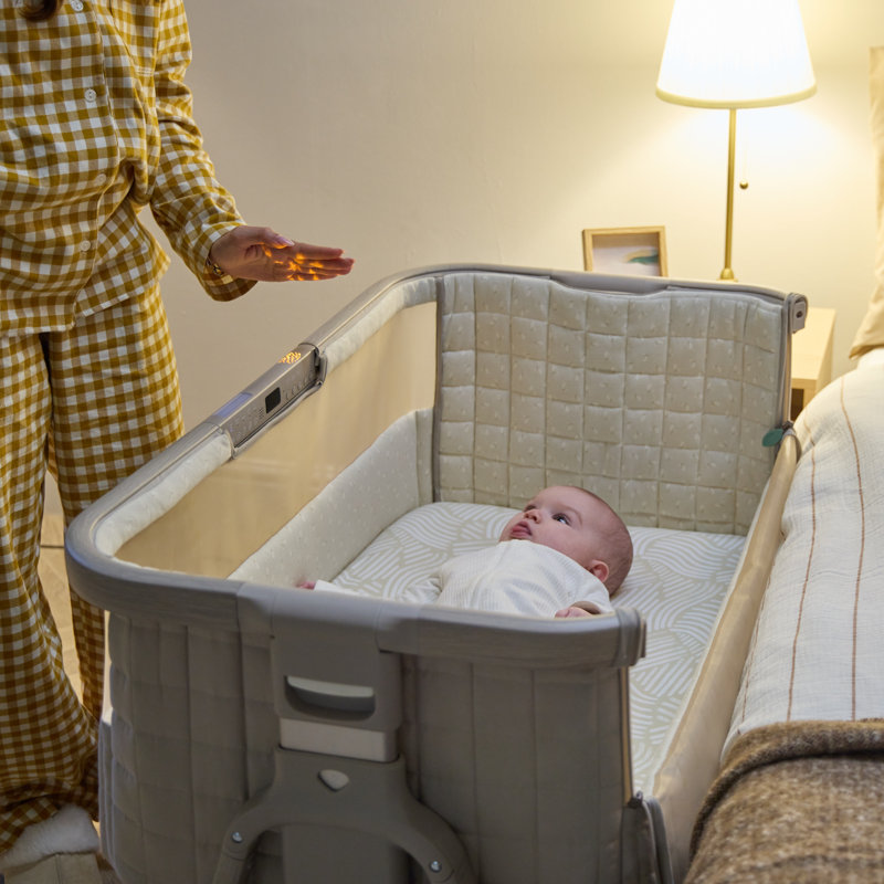 Tutti Bambini CoZee Sense Bedside Crib, Soft Walnut / Cocoa
