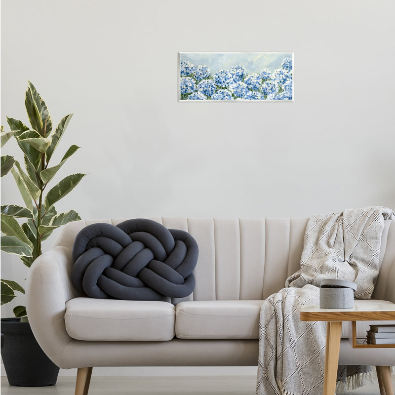 Blue Hydrangea Meadow Wall Plaque Art by Yvette St. Amant