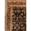Tapis bleu marine / rouge / brun en laine noué à la main de conception unique 8 pi 10 po x 11 pi 9 po