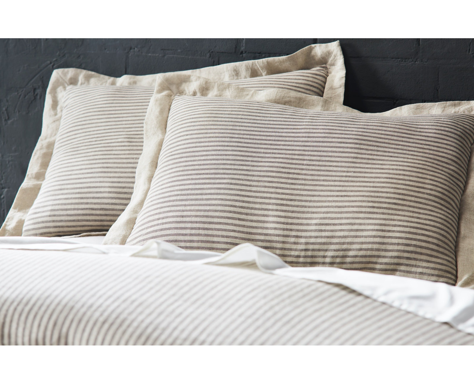 Ernadette Linen Bedding, King, Walnut Brown