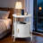 End Tables Side Table With Storage, Fluted Nightstand With Charging Station, Small Mid-century Modern Bedside Tables, Side Table For Small Space Living Room Bedroom Sofa Couch-68870801-76857866