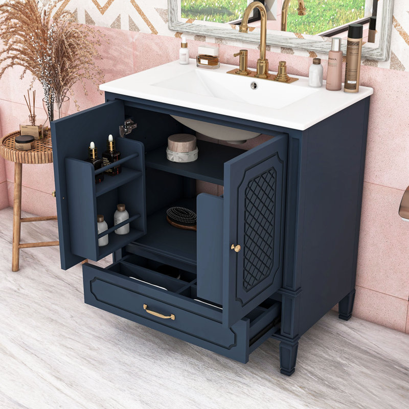 Meuble-lavabo avec lavabo et tablette