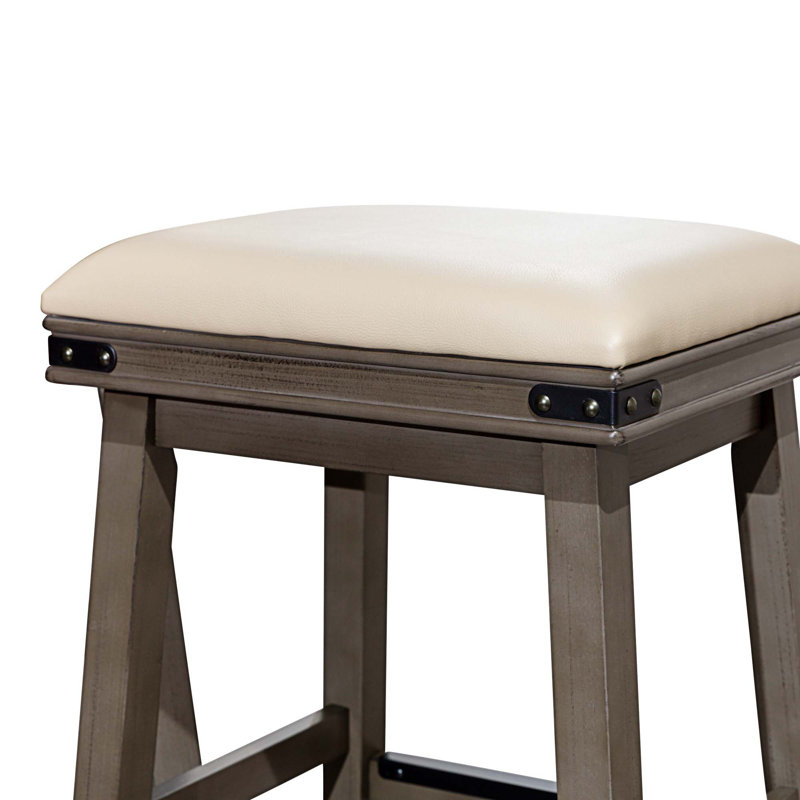 Tabouret de comptoir court Caprial 24, Gris, Gris