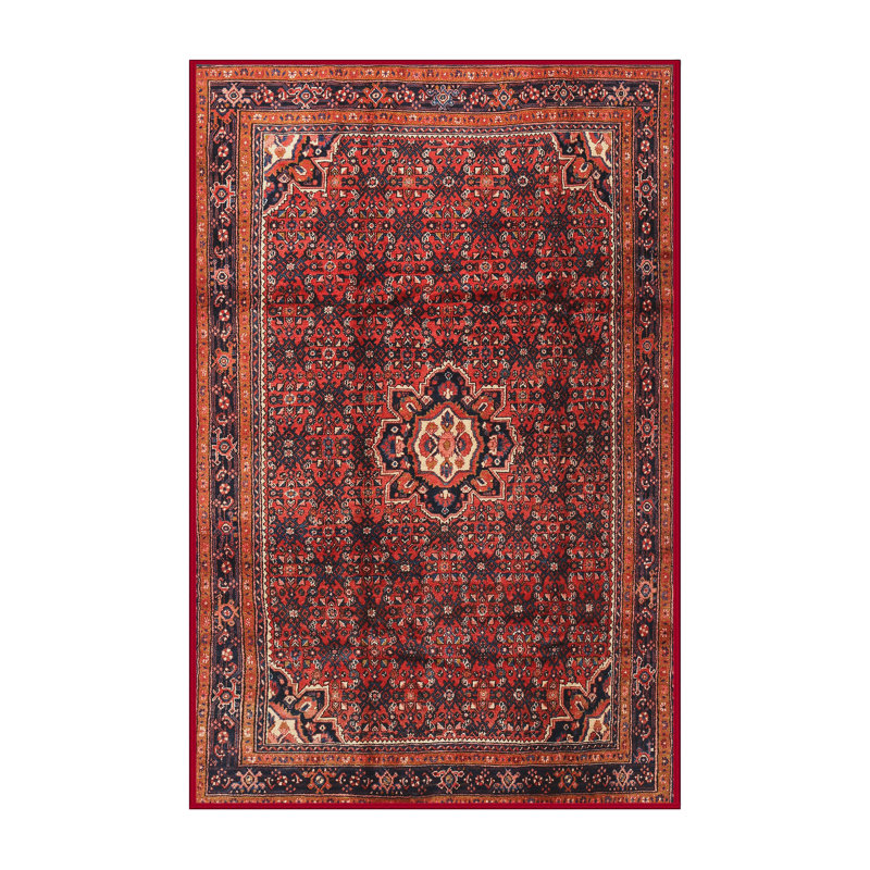 Tapis brun/rouge/beige traditionnel Corrstown, Rectangle 3 pi x 5 pi