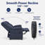 Fauteuil inclinable électrique avec télécommande, fauteuil inclinable en chenille compact avec poche latérale et repose-pieds, capacité de 350 lb-1306879067