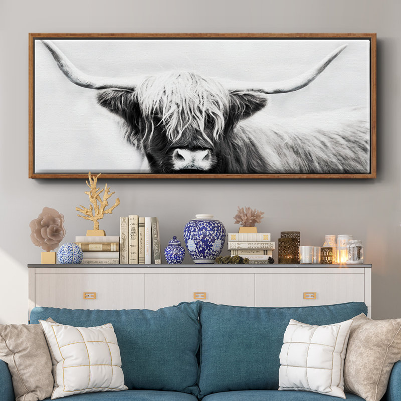 Highland Longhorn - toile encadrée