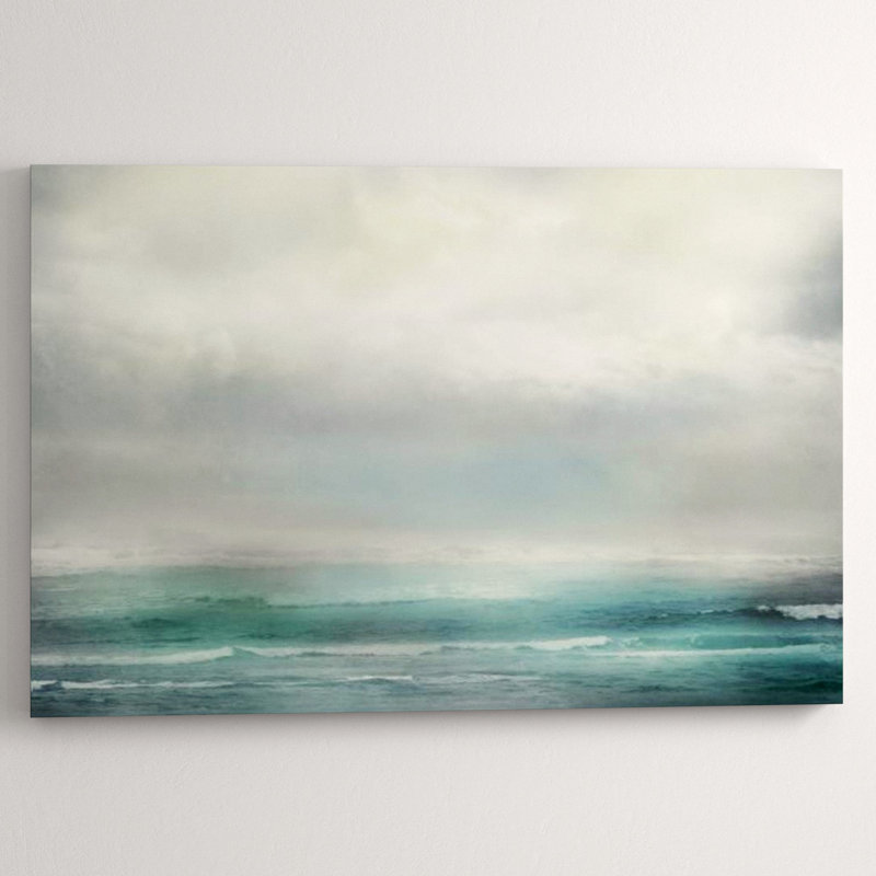 Misty Ocean Print by Mari Urasawa, 40" H x 60" W, Image Brush Gel