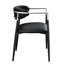 FAUTEUIL 22,4 po (ensemble de 2), cuir noir