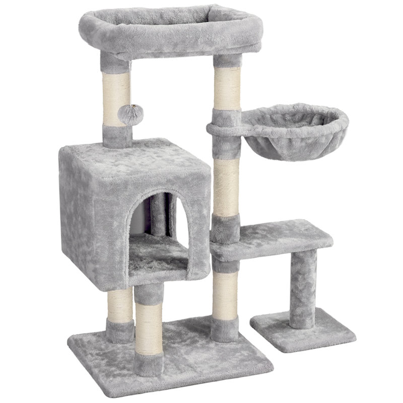Multifunctional 96.5cm Cat Tree, Grey