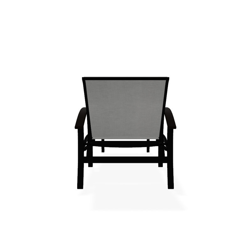 Askar Outdoor Rust-Resistant Metal Chaise Lounge, Alloy Sunbrella®, Kona P10, Textured Black