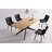 69.4" W 6-Person Rectangular Solid and Manufactured Wood Dining Table with Metal Legs-1470405060