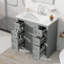Meuble-lavabo simple 36 po avec plateau en bois manufacturé Raminder