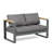 Homayoun 53'' Wide Aluminum Loveseat with Cushions-170706664