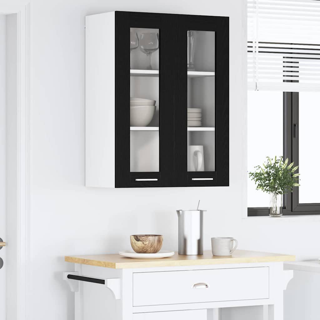 Vidaxl Hanging Cabinet Black Oak 60 X 31 X 80 Cm Engineered Wood - Image 2