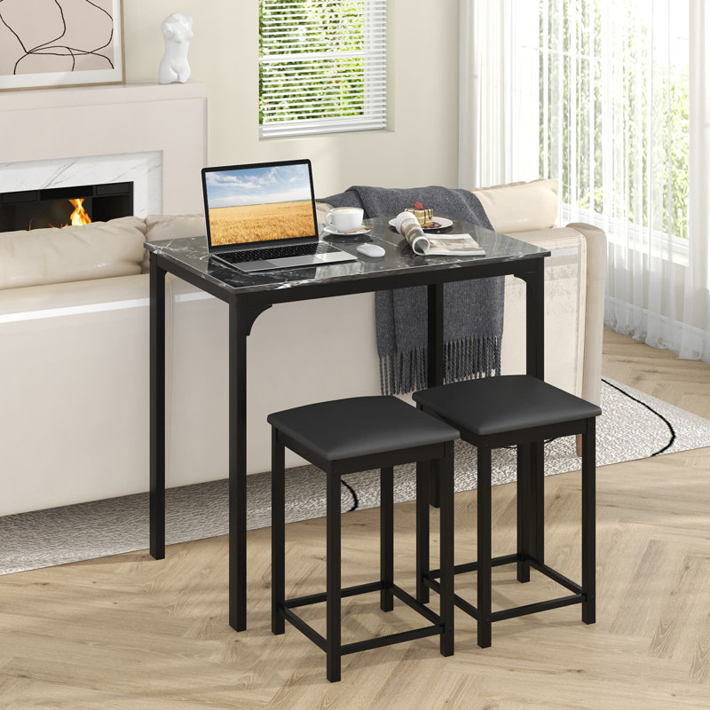 2 - Person Dining Set, Black