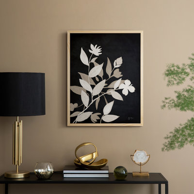 «Midnight Silhouette I», reproduction encadrée - bois massif