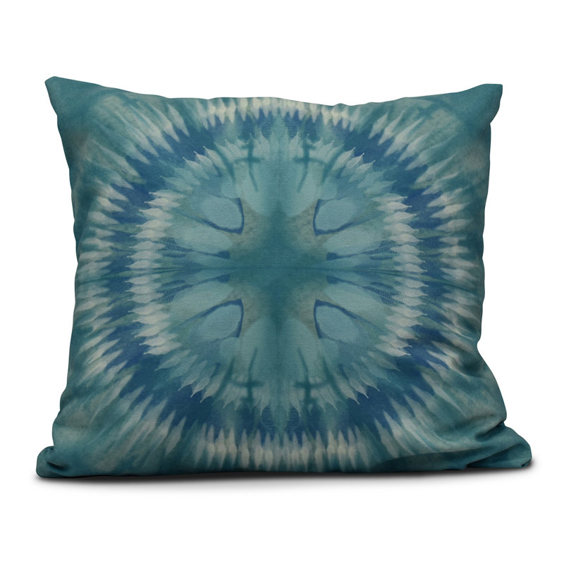 Funky Junky Geometric Outdoor Reversible Throw Pillow, 18" H x 18" W, Green