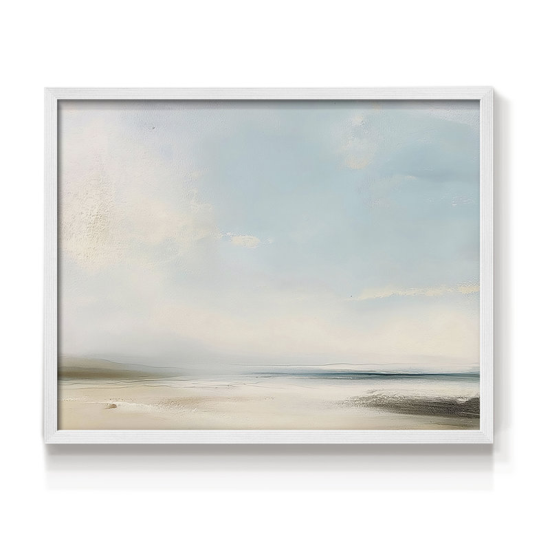 Abstrait, série CXV, reproduction encadrée, H 22 po x l 28 po, Blanc