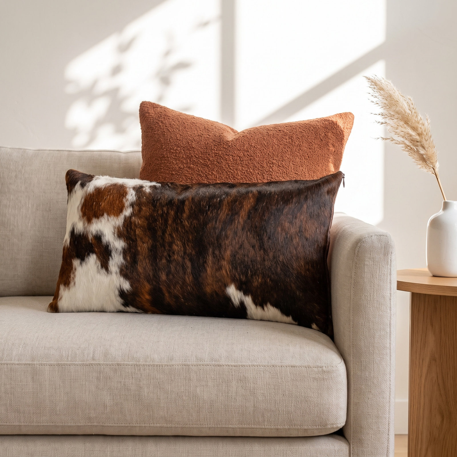 Mellie 15" x 10" Cowhide Pillow Cover