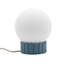 Lampe de table sphérique en verre opale à intensité variable 6,9 po avec base en résine bleue et support de lampe E12, certifiée cULus pour les tables de chevet de chambre à coucher, les tables d'appoint de salon, les bureaux à domicile, les entrées, les chambres d'hôtel ou l'éclairage d'ambiance de café-2078206502