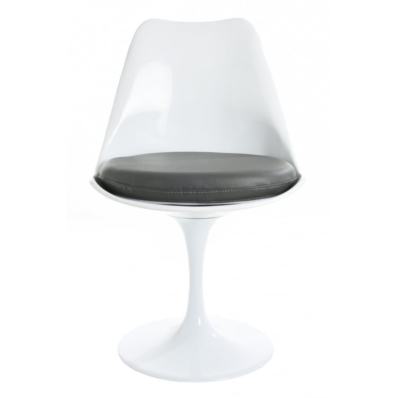 Pollard 119.38cm H Polyurethane Upholstered Side Chair, Grey