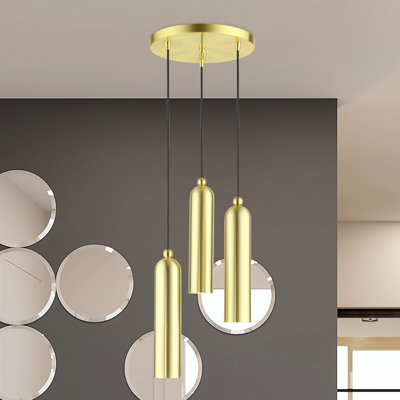 Luminaire suspendu cylindrique à 3 lumières Halle