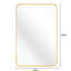 Miroir mural doré de 22 po x 30 po pour décoration de salle de bain - verre de 4 mm de hauteur, cadre principal rouille et remplissage en aluminium-1865099900