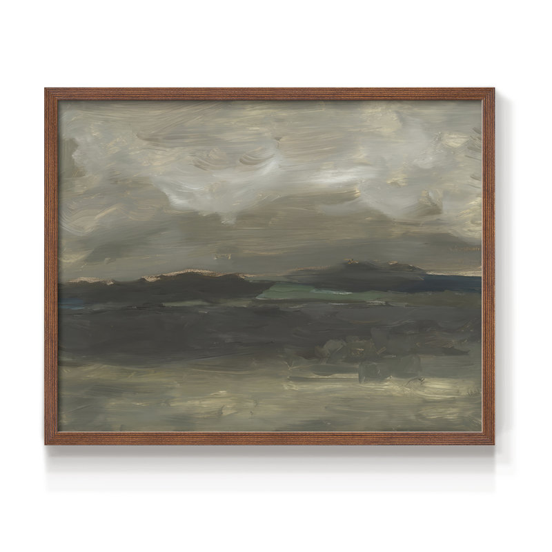 «Mute Lake View II», reproduction encadrée, H 8 po x l 10 po, Noyer
