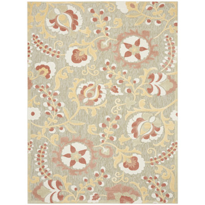 Gregori  Sage Rose Farmhouse Rug