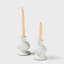 Ensemble de 2 chandeliers en aluminium blanc-112696065