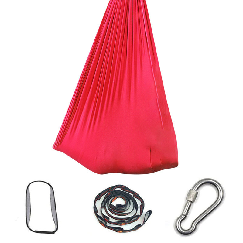 Siège de yoga extensible en nylon pour enfants pour enfants, Rouge