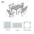 Imai 6 - Person 65.7 L Steel Teslin Outdoor Dining Set