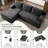 96" Sectional Couches For Living Room Modern Modular L-Shape Cloud Sofa Compression-Boneless Deep Seat Couch With Chaise-1924515993-1924516003