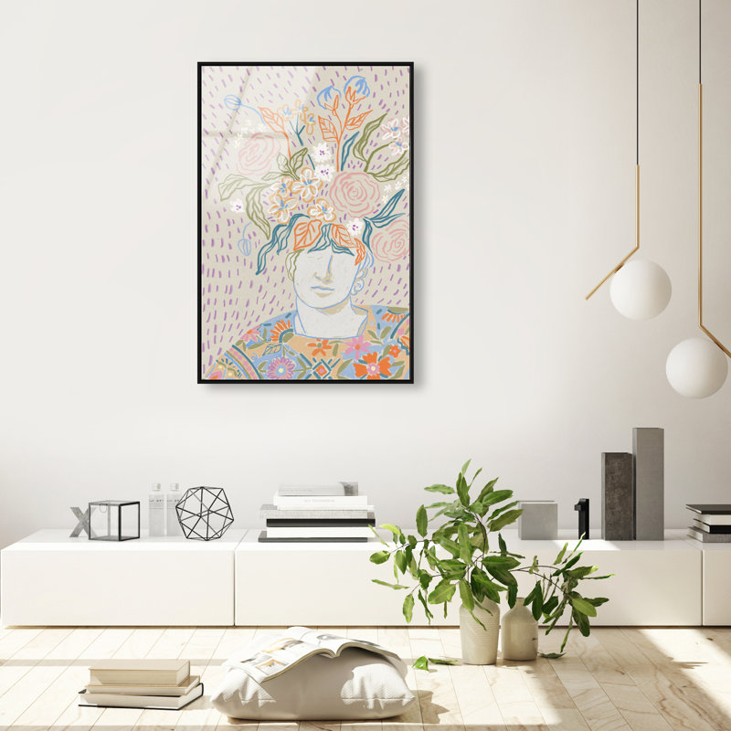 Flourishing Print by Oliver Gal, 31"H x 21"W, Black Floater Frame