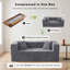 Canapé-lit futon convertible de 200 cm avec poche de rangement et porte-gobelets, canapé-lit modulable en velours côtelé, canapé-lit gigogne pour salon, aucun assemblage requis-1976803532