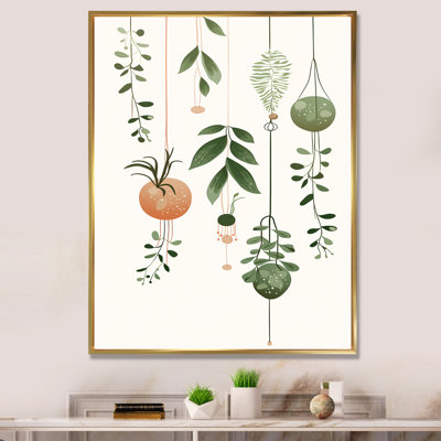 «Botanical Bliss Joyful Hanging Boho Houseplants», reproduction sur toile