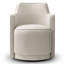 Fauteuil pivotant rembourré entièrement assemblé en tissu-1994200541