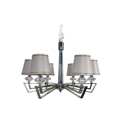 Brook Lane 6 - Light Shaded Chandelier