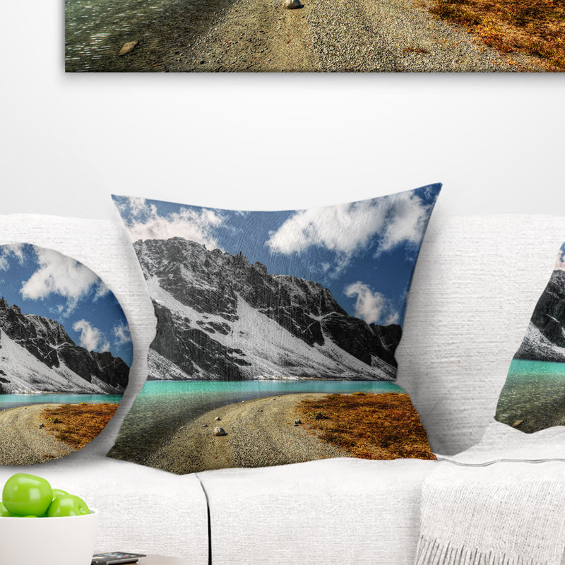Coussin Bright Lake et Mountain Lake, 16 po x 16 po, Coussin décoratif