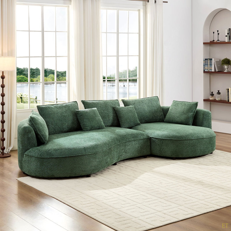 Canapé modulaire surdimensionné, canapé moderne avec méridienne, canapé incurvé confortable avec méridienne orientée vers la droite