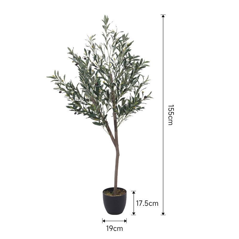155cm Faux Olive Tree Tree in Freestanding