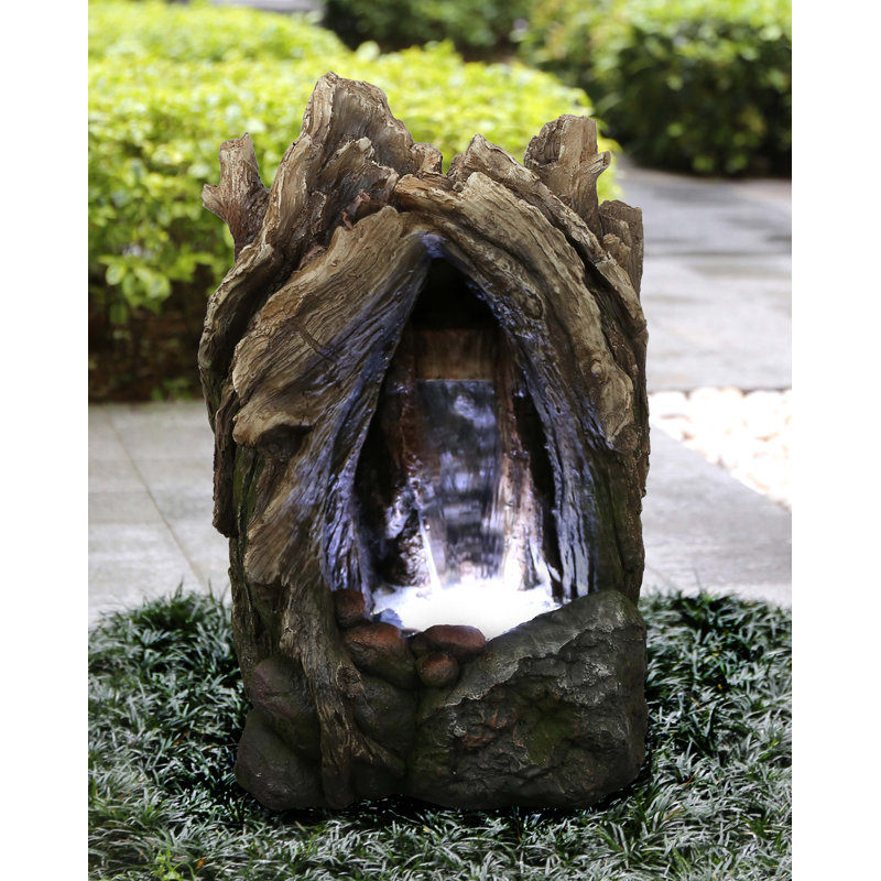 Fontaine avec lumière DEL en résine