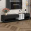 Meuble télé avec compartiment polyvalent, console multimédia à deux tons pour la télévision jusqu'à 80 po, armoire fonctionnelle pour le salon-142541110