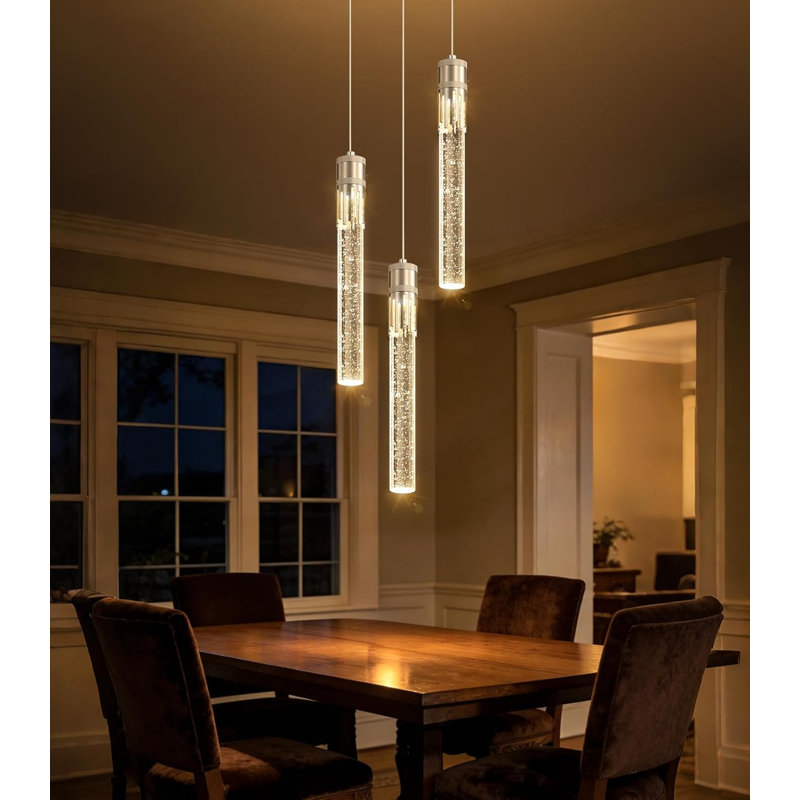 Lustre Modern Pendants, Nickel brossé